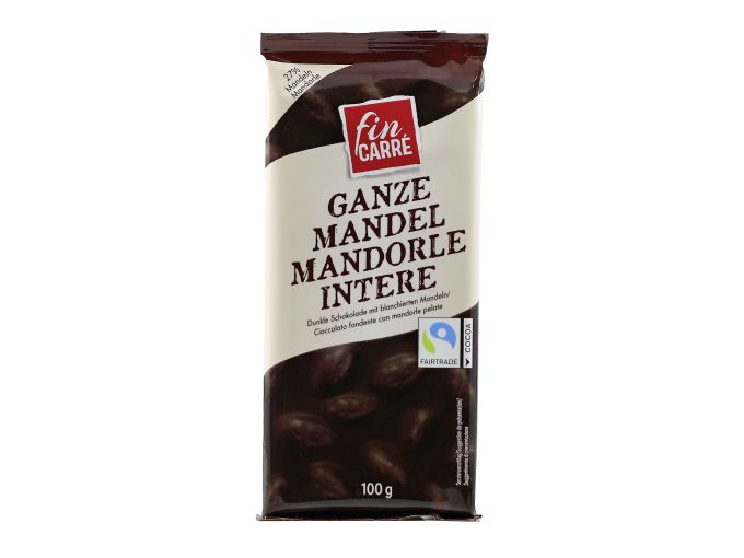 Tafelschokolade mit ganzen Lidl Mandeln Schweiz 