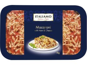 Makkaroniauflauf · Mit Schinken und Käse