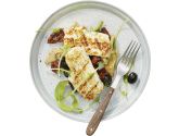 Halloumi Grillkäse mit Basilikum
