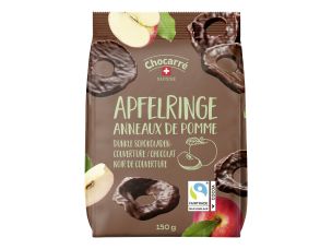 Apfelringe schokoliert