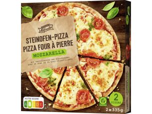 Steinofen-Pizza Mozzarella, 4 Käse
